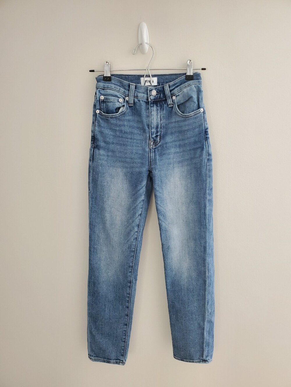Pistola Medium Wash Faded High Rise Slim Skinny Stretch Jeans Women's 25